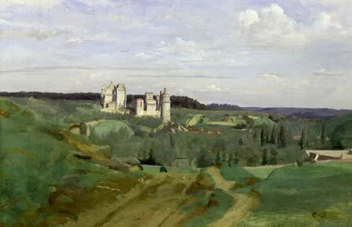 Vue du château de Pierrefonds, vers 1840-45